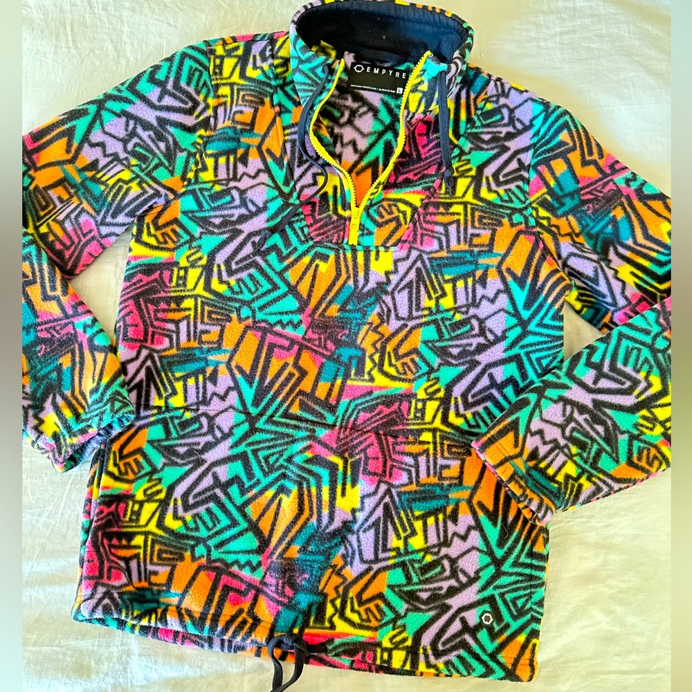 Empyre | Fleece | Geometric Ski Fleece Quarter Zip Pullover Women’s Size Large